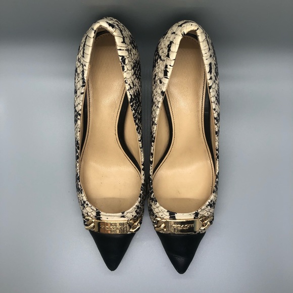coach bowery pointed toe pumps